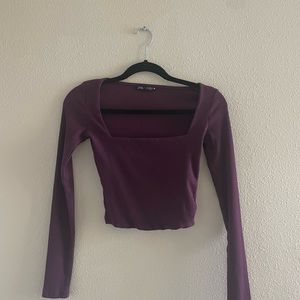Zara crop top long sleeve